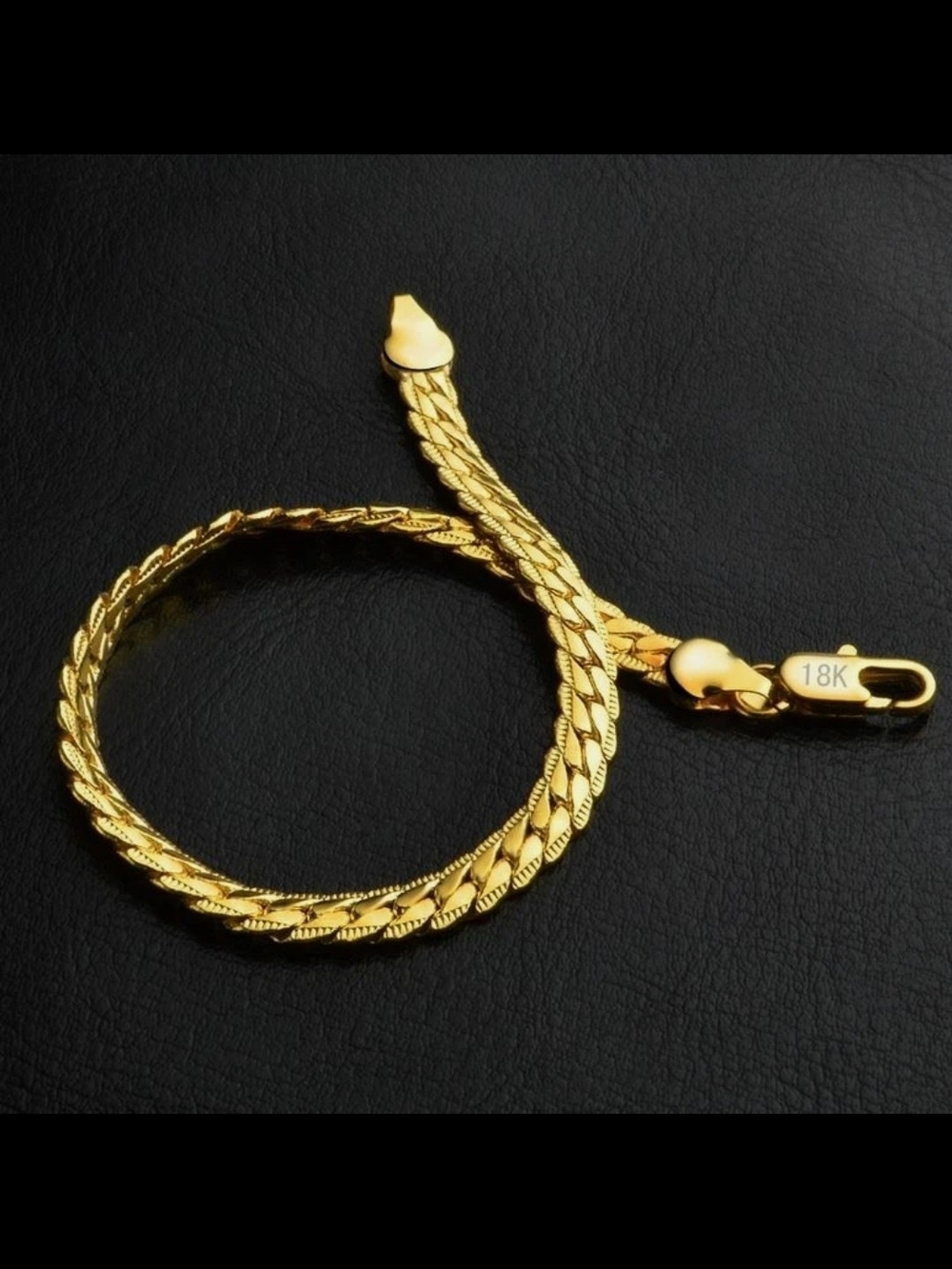 NWOT 18K Stainless Gold Braided Chain Bracelet - Yellow Gold.